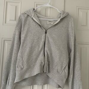 Abercrombie & Fitch Light Gray Zip-Up Jacket